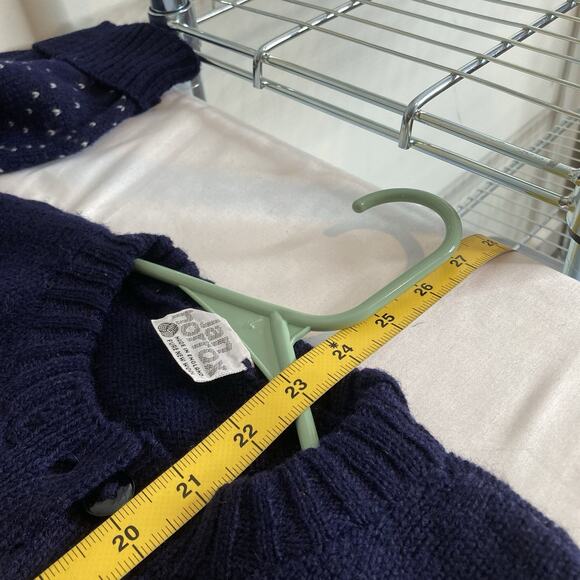 Vintage Jan Horrox Womens Blue Christmas Snowman Wool Button Up Cardigan Size 40 - Picture 3 of 11